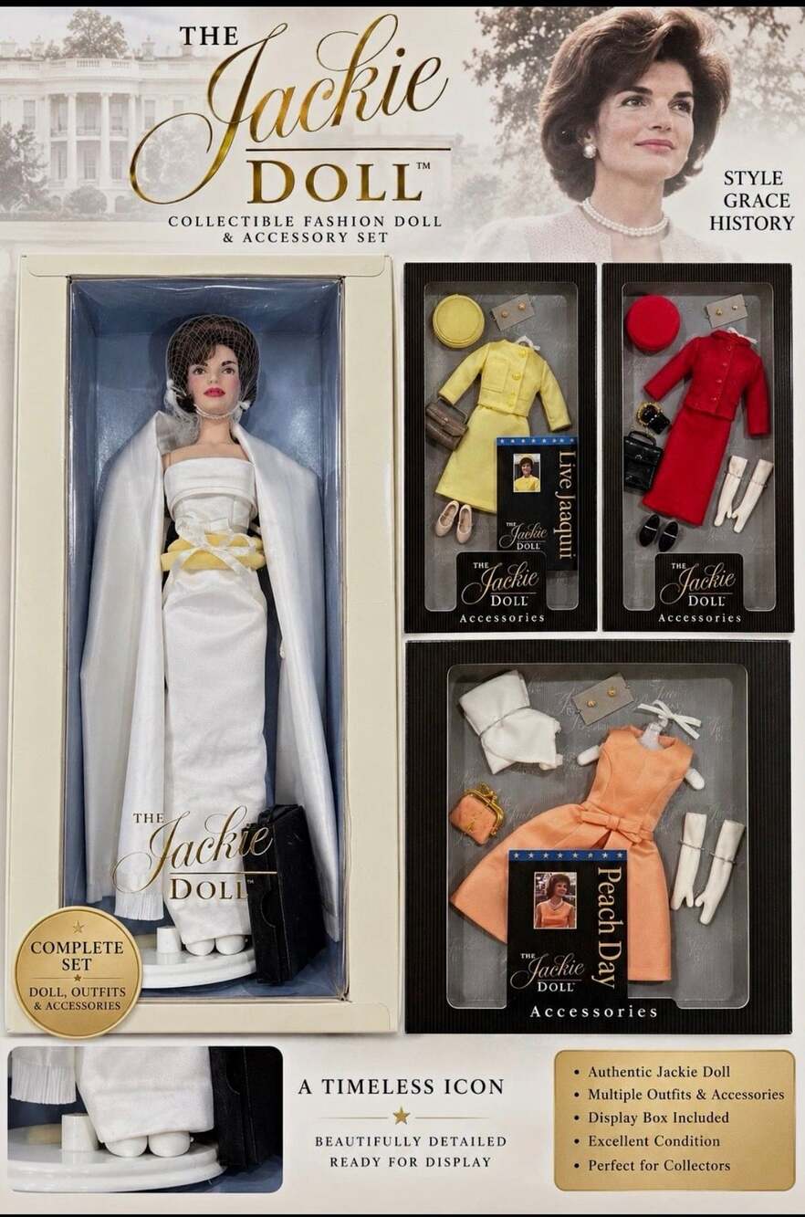 Franklin Mint The Jackie Doll Complete Fashion Doll & Accessory Set